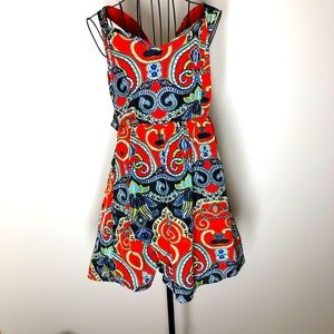 Parsley Sun Dress back sash, partial cut out back